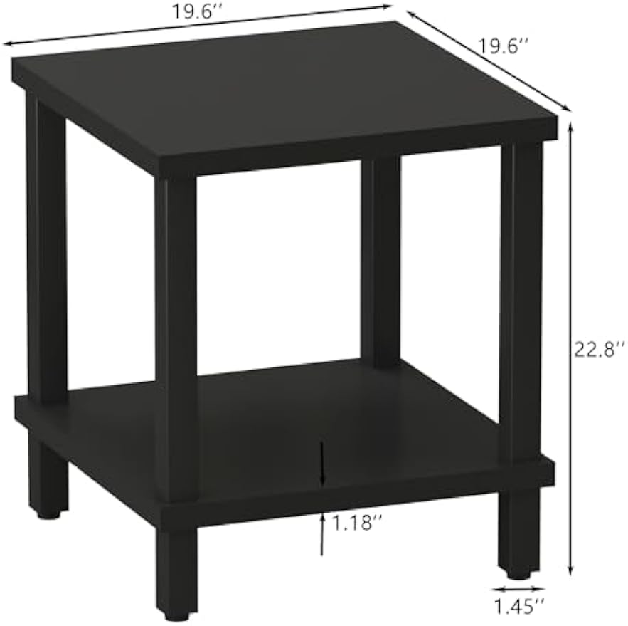 2‑Tier Square End Table
