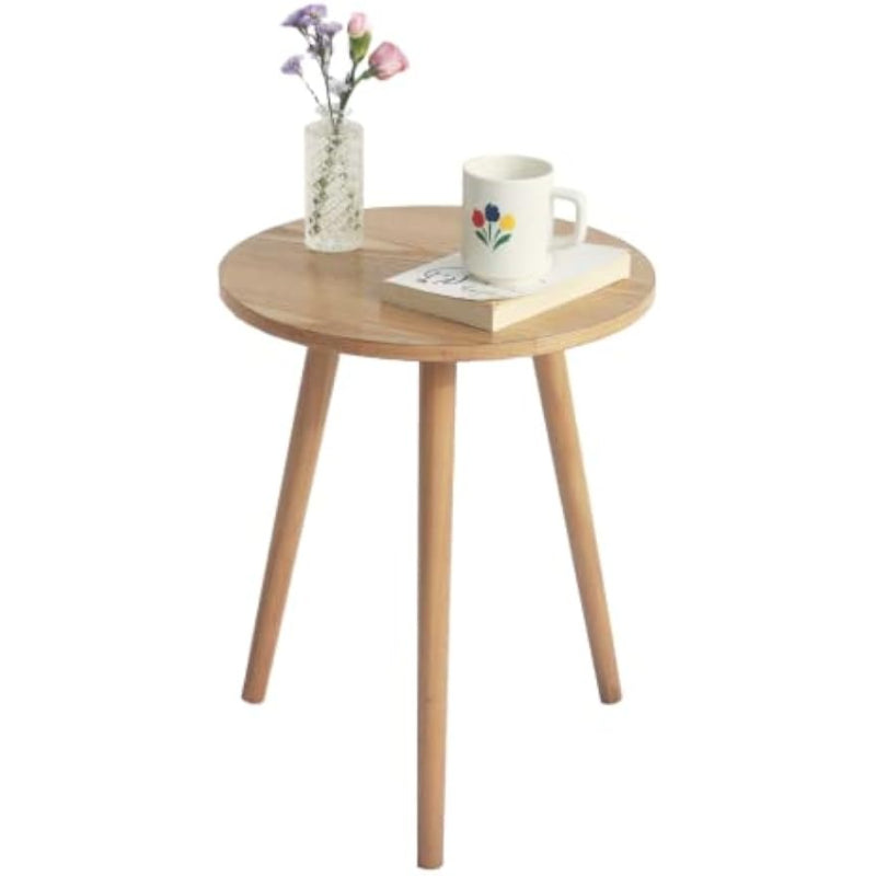 Natural Walnut Round Side Table