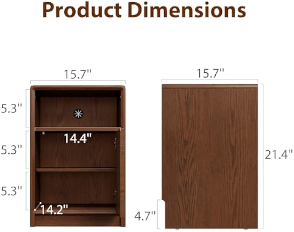 Modern Wooden Bedroom Nightstand