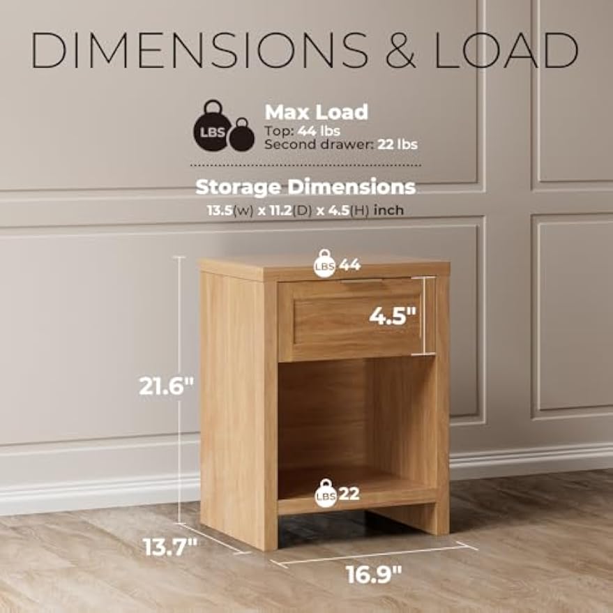 Set‑of‑2 Boho Nightstands