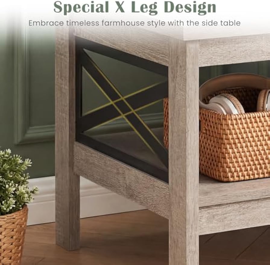 2‑Tier Square End Table