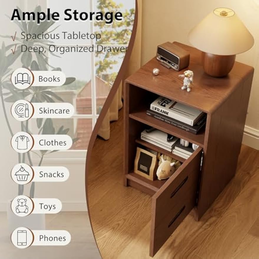 Modern Wooden Bedroom Nightstand