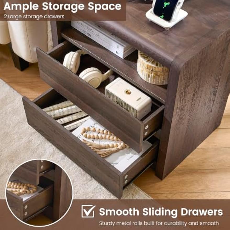 2‑Drawer Bedroom Nightstand