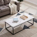 White Marble Rectangle Coffee Table