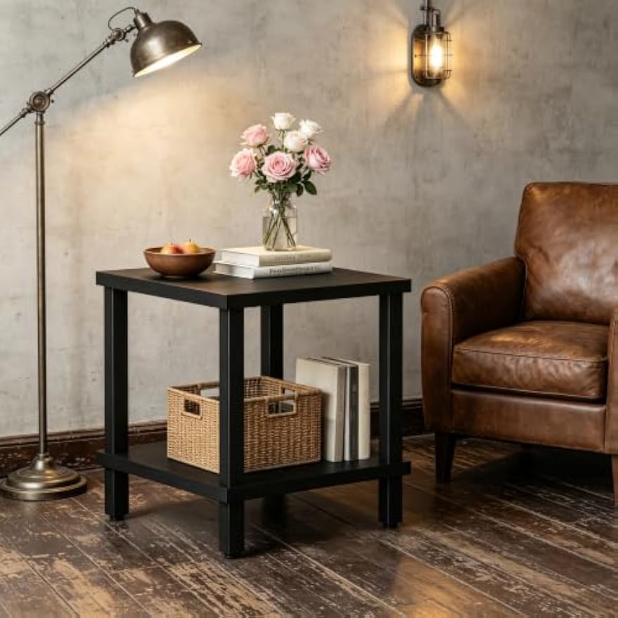 2‑Tier Square End Table