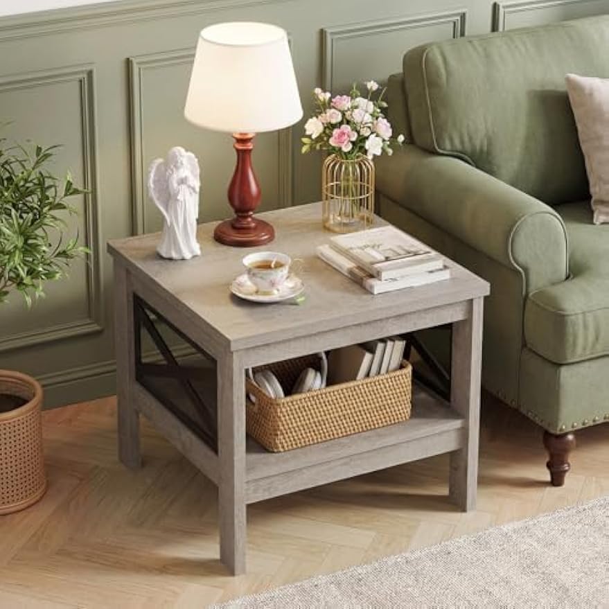 2‑Tier Square End Table