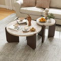 2‑Piece Faux Marble Table Set