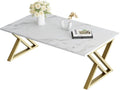 Faux Marble Coffee Table Gold Frame
