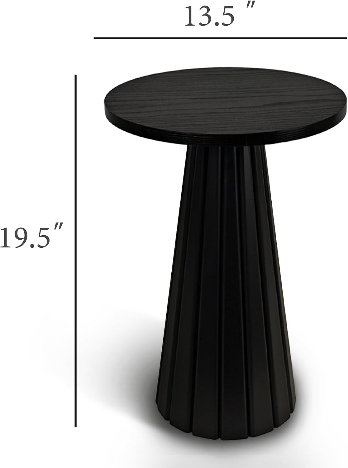 Fluted Drum Pedestal Side Table