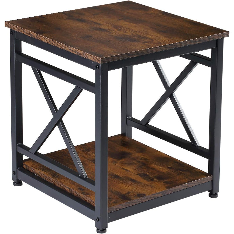 Industrial Square End Table