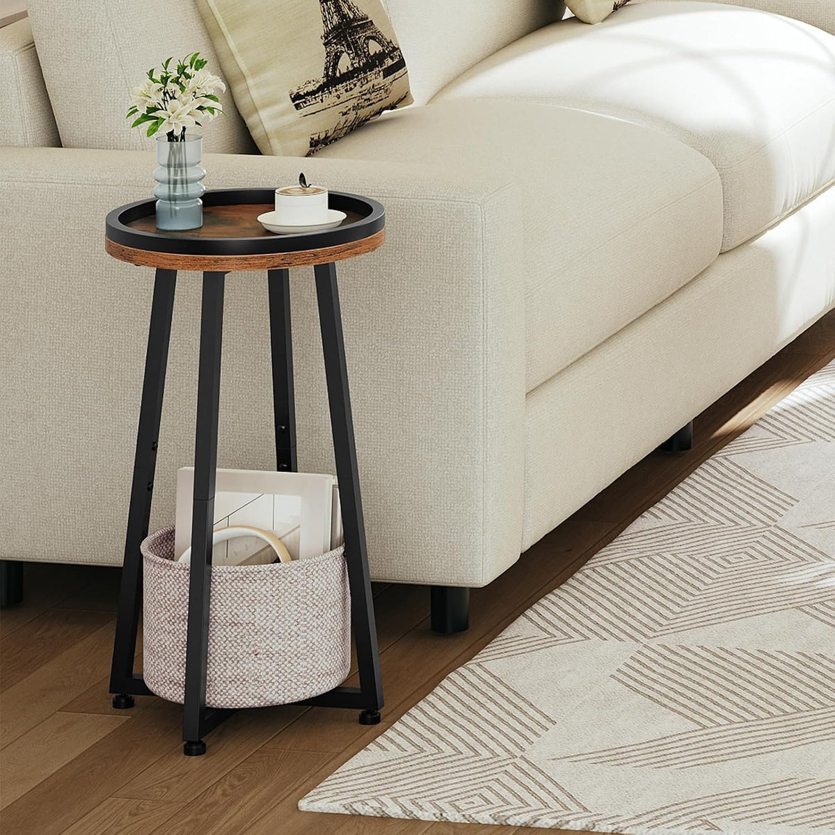 2‑Tier Round Side Table