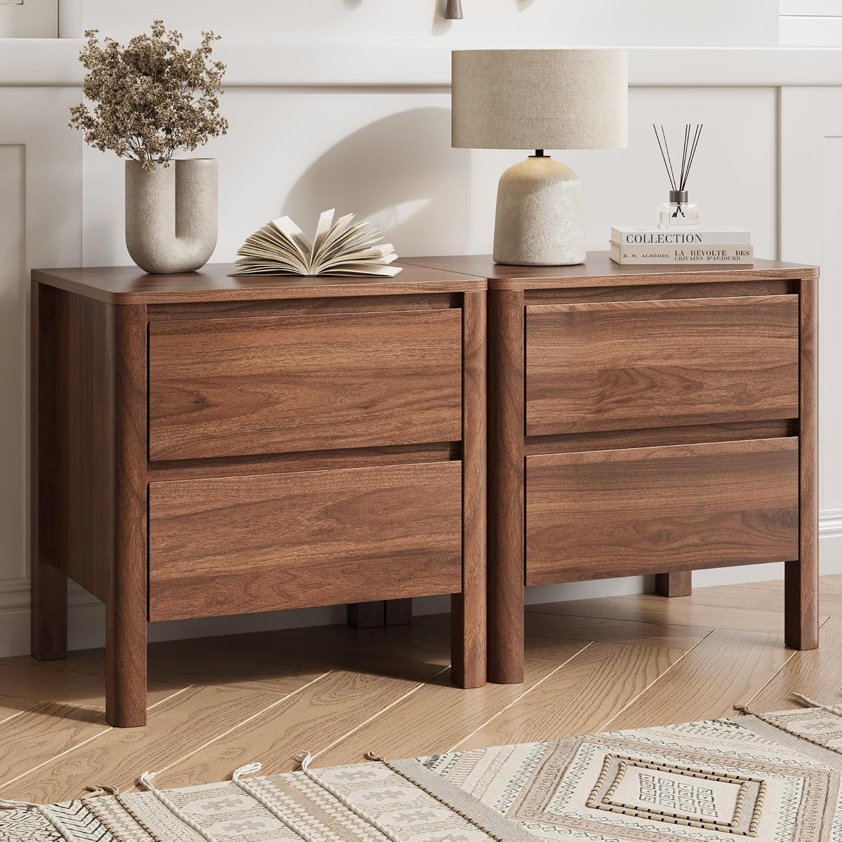 Set‑of‑2 Wood Nightstands