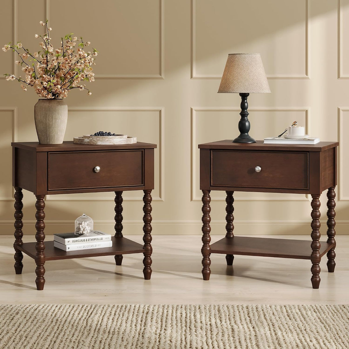Set‑of‑2 Wood Nightstands