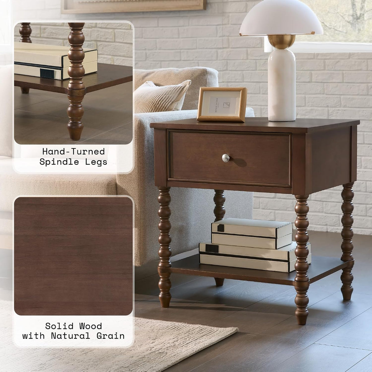 Set‑of‑2 Wood Nightstands